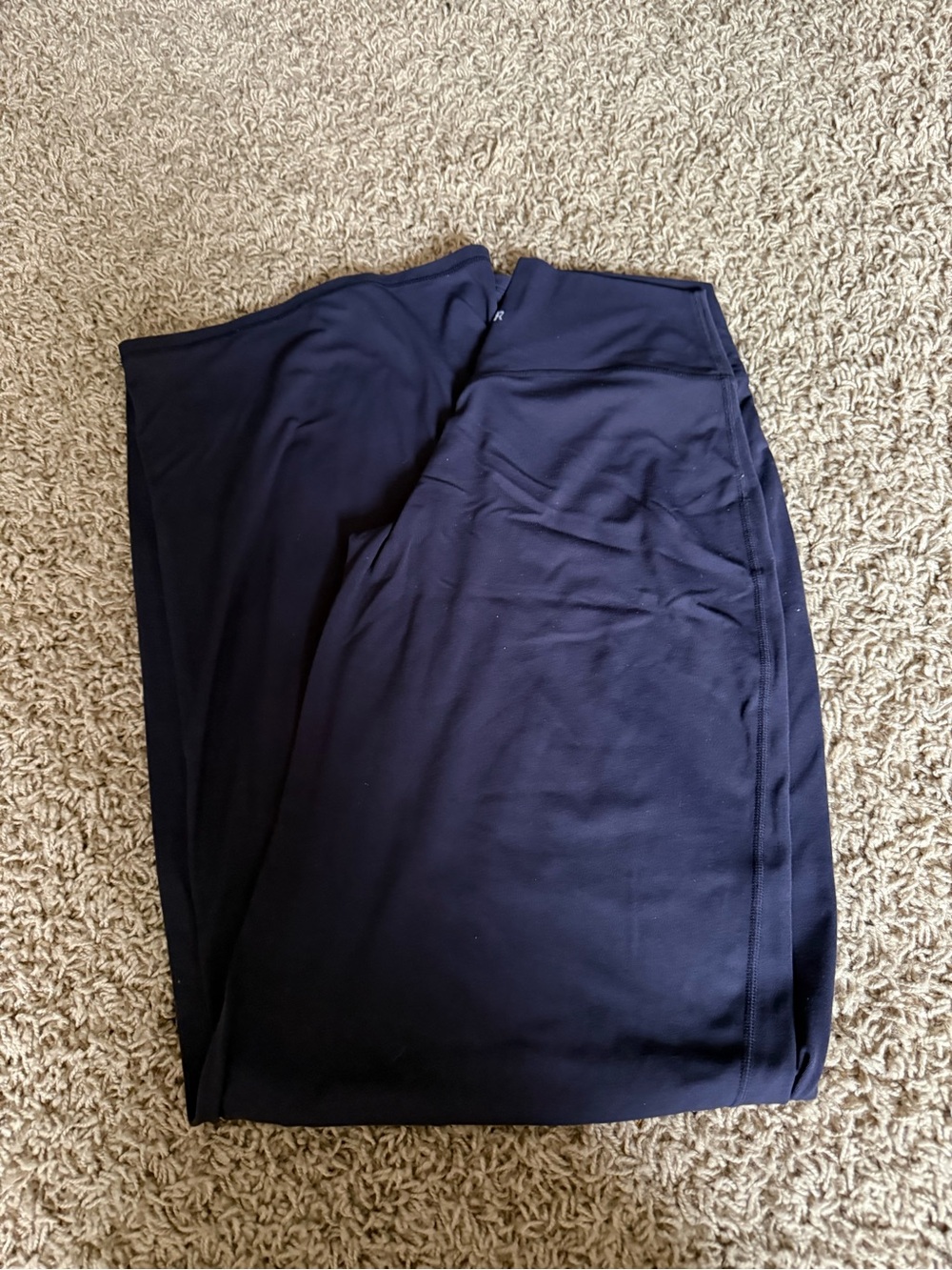 Wide-Leg High-Rise Performance Pants - Navy - Picture 3 of 3